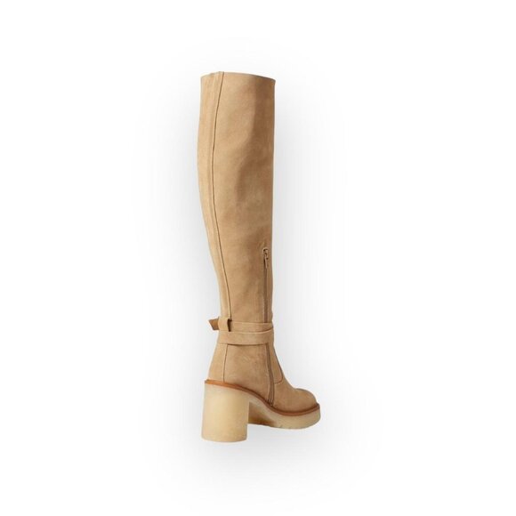 NEW $298 FREE PEOPLE TAN BEIGE JASPER PLATFORM KNEE HIGH BOOTS SIZE 38.5 / 8.5 - Picture 5 of 13